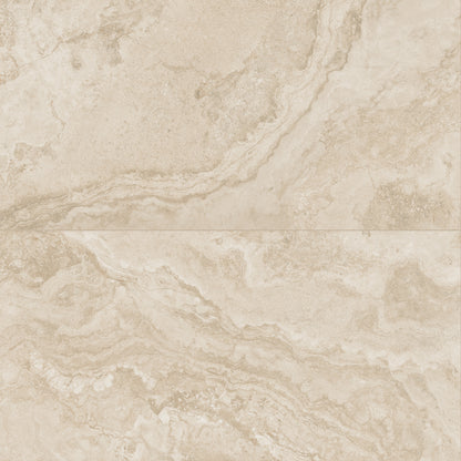 24" x 48" American Roma Matte Cross-cut Travertine Look Porcelain Floor and Wall Tile