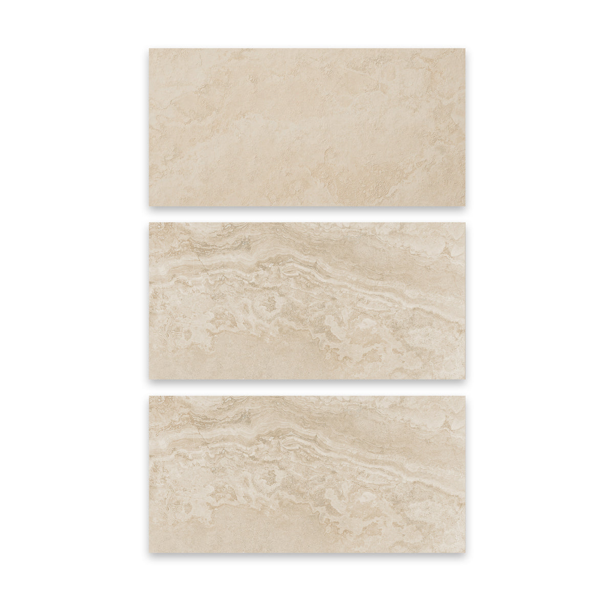 24" x 48" American Roma Matte Cross-cut Travertine Look Porcelain Floor and Wall Tile