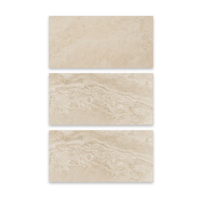 24" x 48" American Roma Matte Cross-cut Travertine Look Porcelain Floor and Wall Tile