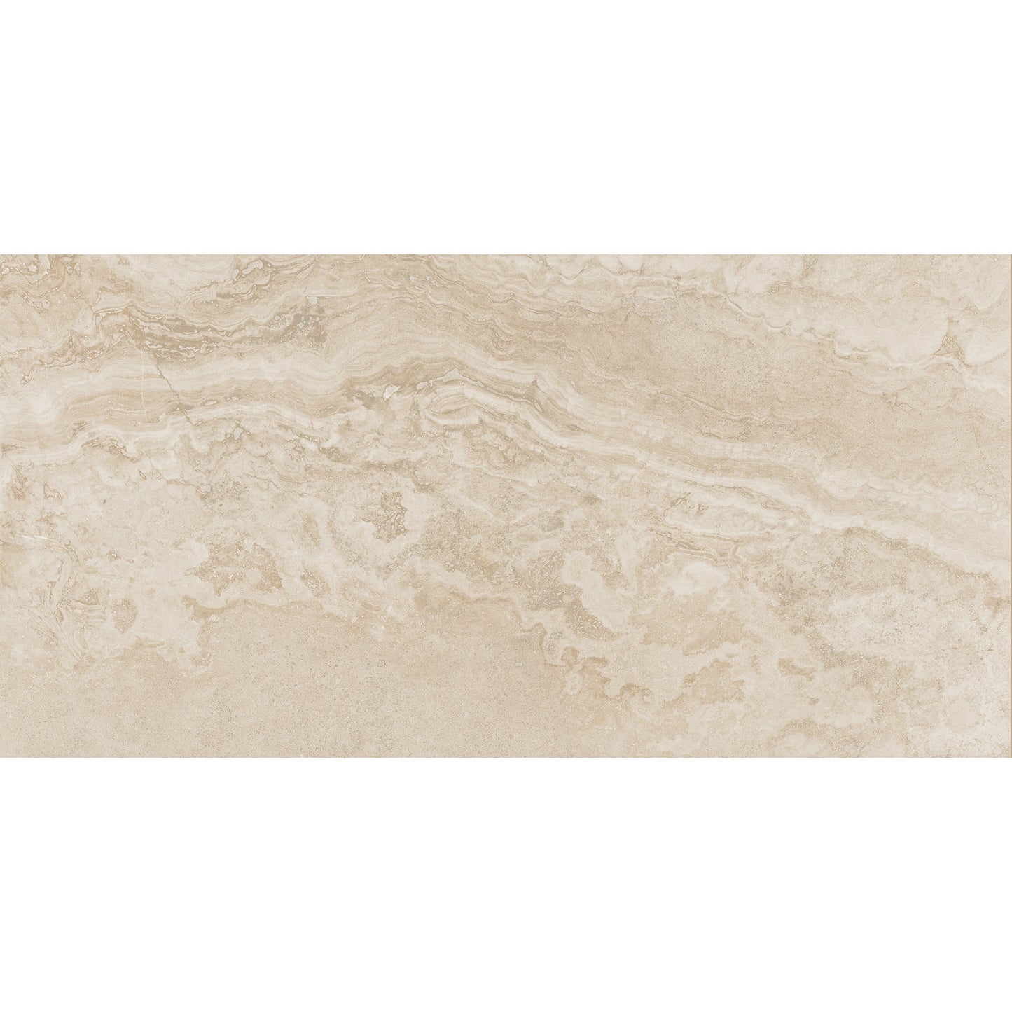 24" x 48" American Roma Matte Cross-cut Travertine Look Porcelain Floor and Wall Tile