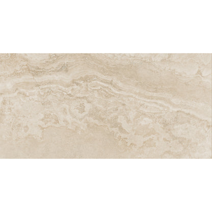 24" x 48" American Roma Matte Cross-cut Travertine Look Porcelain Floor and Wall Tile