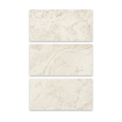 24" x 48" American Roma Matte Cross-cut Travertine Look Porcelain Floor and Wall Tile