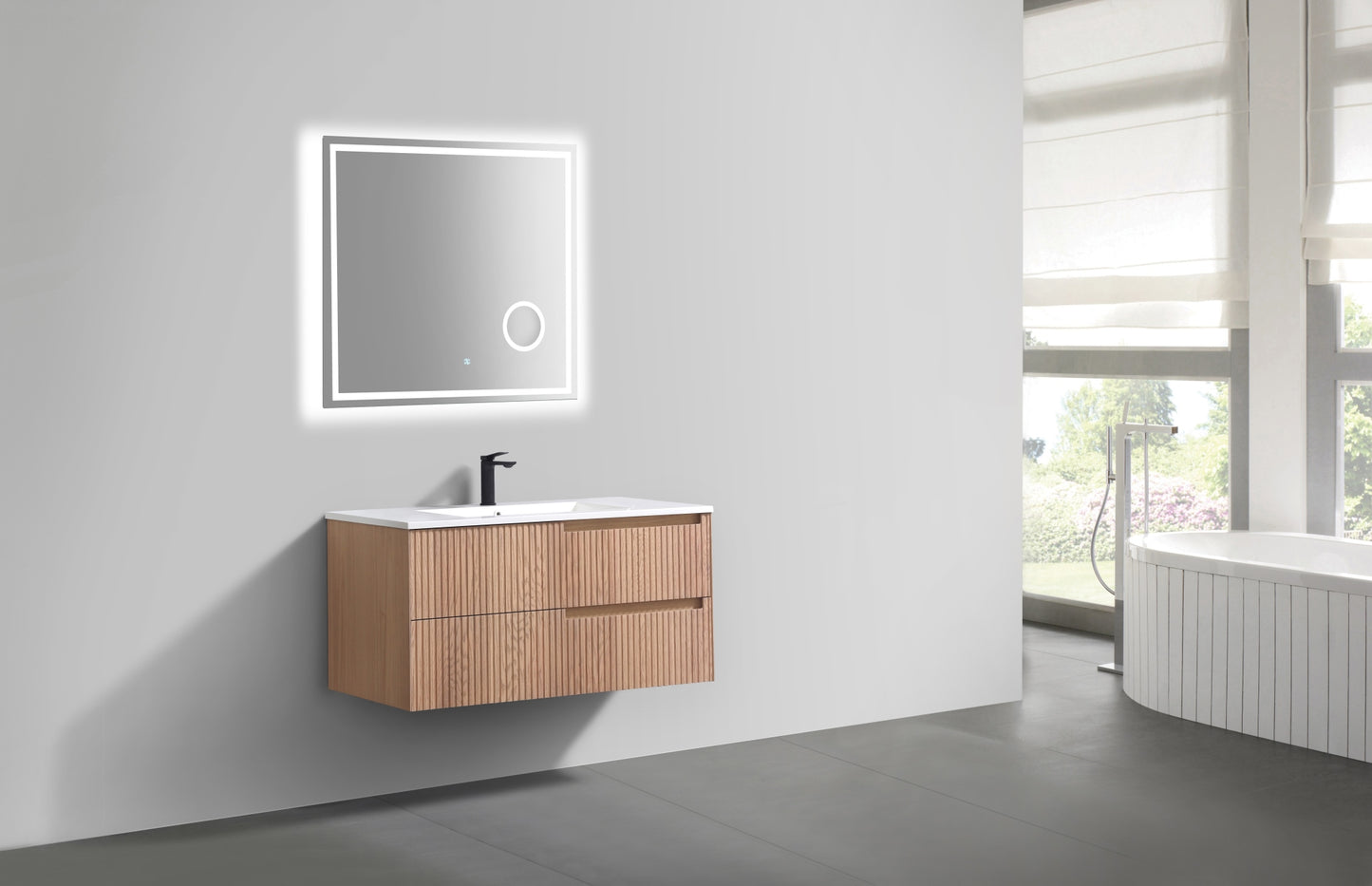Fiore Oakwood Wall-Mounted Vanity – Ideal for Contemporary Bathrooms