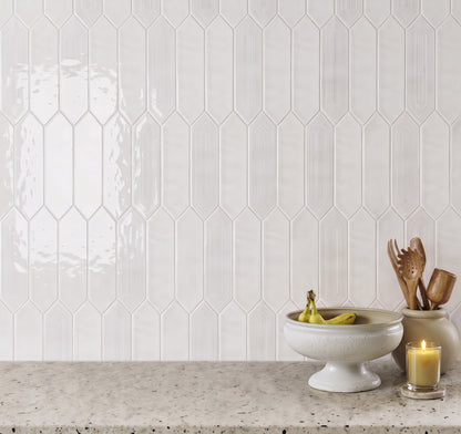 3” x 12” Ceramic Picket Hexagon Wall Tile