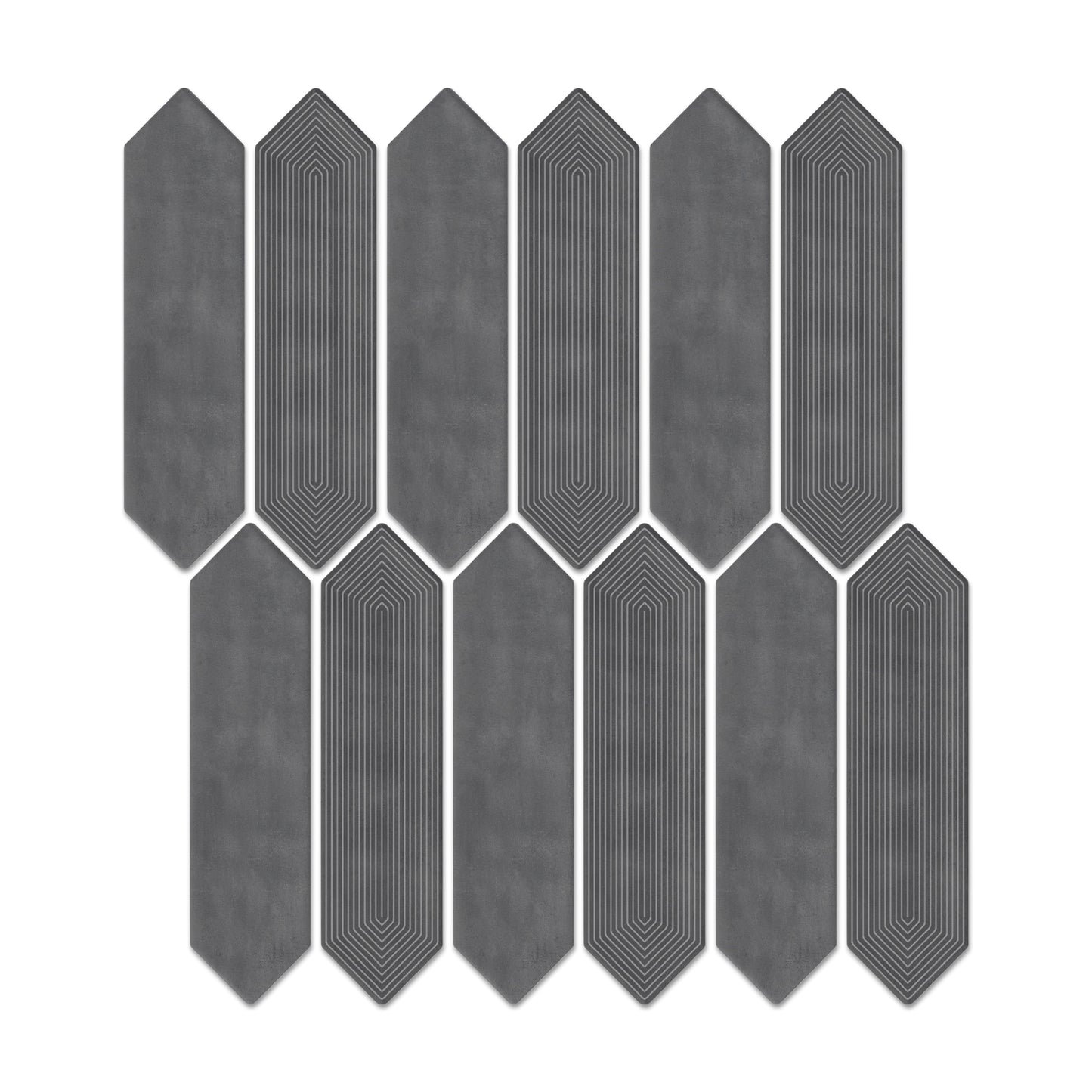 3” x 12” Ceramic Picket Hexagon Wall Tile