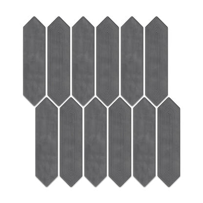 3” x 12” Ceramic Picket Hexagon Wall Tile