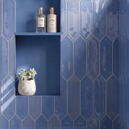 3” x 12” Ceramic Picket Hexagon Wall Tile