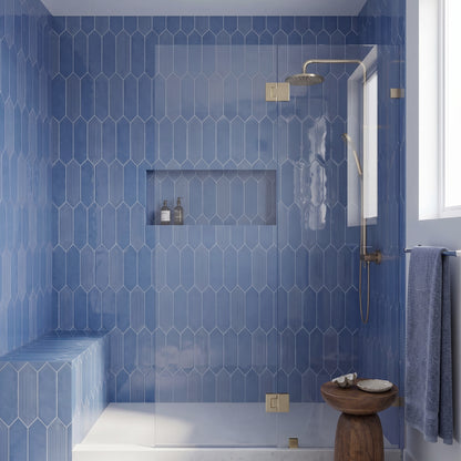 3” x 12” Ceramic Picket Hexagon Wall Tile