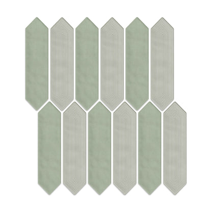 3” x 12” Ceramic Picket Hexagon Wall Tile