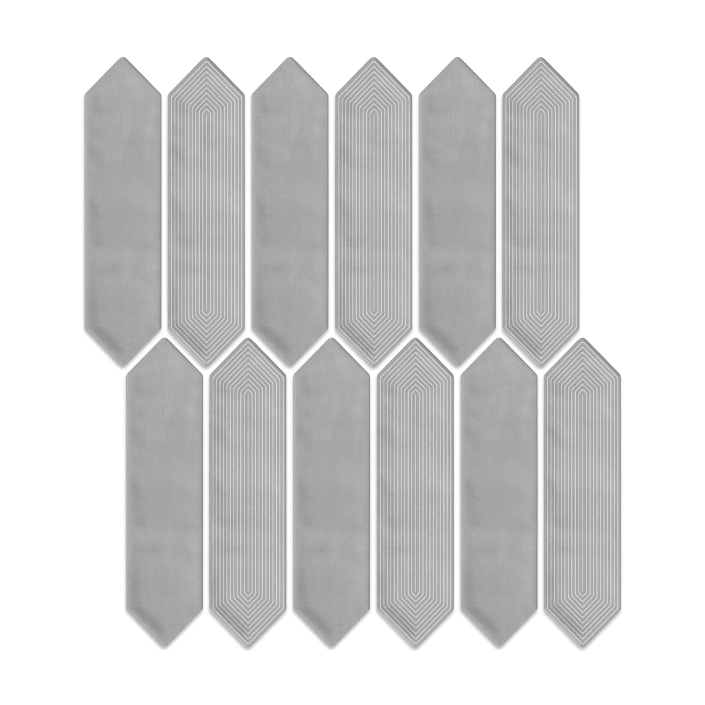 3” x 12” Ceramic Picket Hexagon Wall Tile