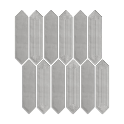 3” x 12” Ceramic Picket Hexagon Wall Tile
