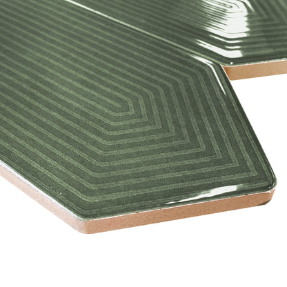 3” x 12” Ceramic Picket Hexagon Wall Tile