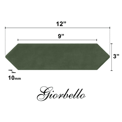 3” x 12” Ceramic Picket Hexagon Wall Tile