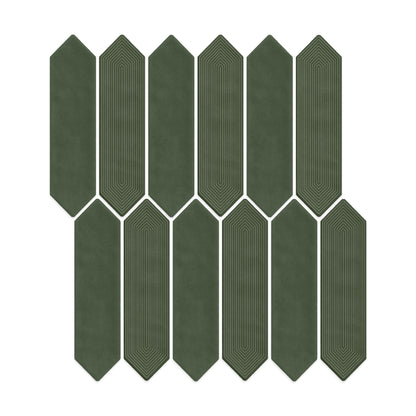 3” x 12” Ceramic Picket Hexagon Wall Tile