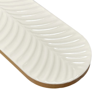 3” x 12” Ceramic Feather 3D Glossy Subway Wall Tile