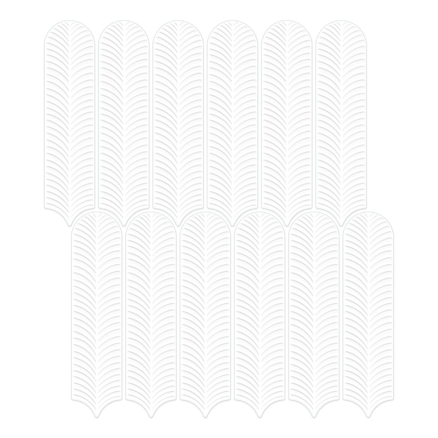 3” x 12” Ceramic Feather 3D Glossy Subway Wall Tile