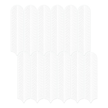 3” x 12” Ceramic Feather 3D Glossy Subway Wall Tile