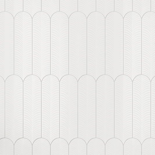 3” x 12” Ceramic Feather 3D Glossy Subway Wall Tile