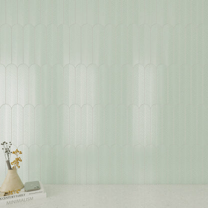 3” x 12” Ceramic Feather 3D Glossy Subway Wall Tile