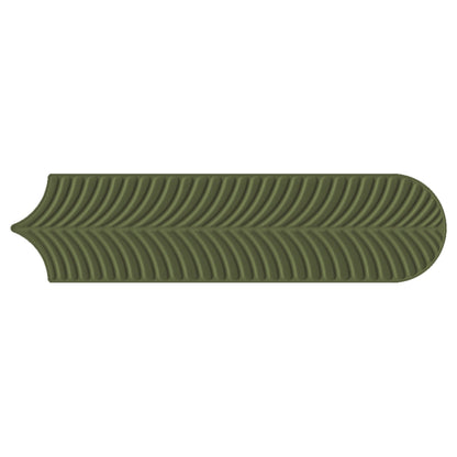 3” x 12” Ceramic Feather 3D Glossy Subway Wall Tile