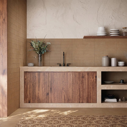 3" x 12" Spanish Nok Matte Porcelain Floor and Wall Tile