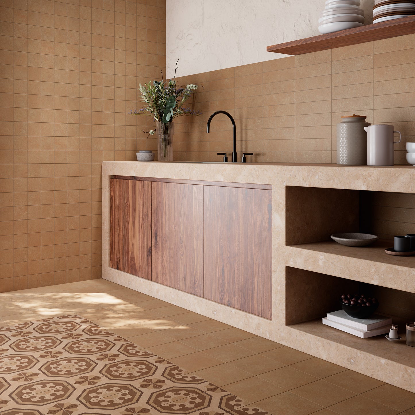 3" x 12" Spanish Nok Matte Porcelain Floor and Wall Tile