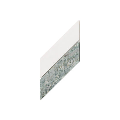 14.88" x 12.72" Chevron Honed Marble Floor and Wall Mosaic Tile
