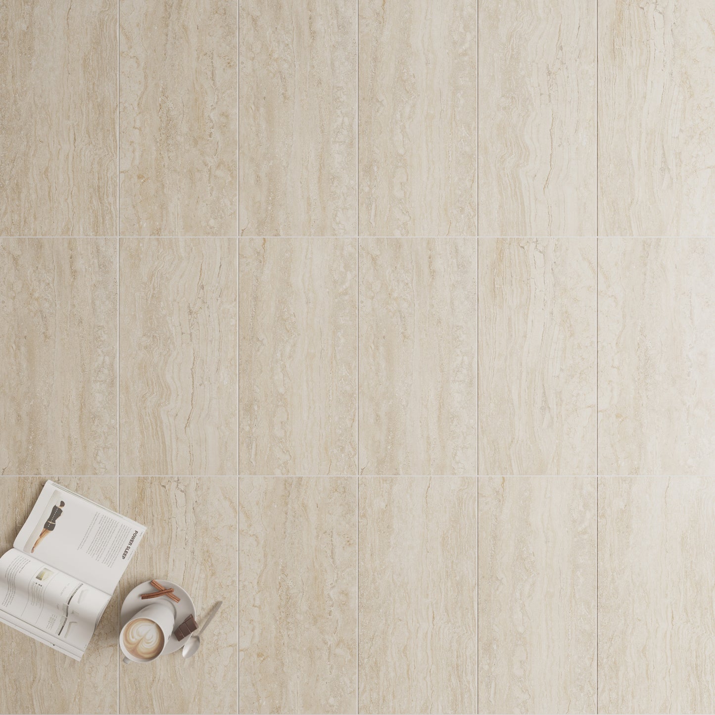 12"x 24" Spanish Marmol Travertine Porcelain Floor and Wall Tile