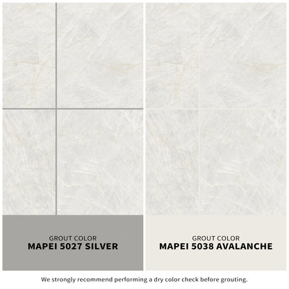 24” x 24” Spanish Taj Mahal Matte Marble Look Porcelain Floor and Wall Tile