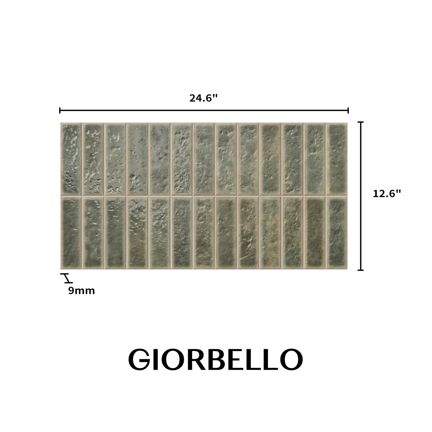12” x 24” Spanish Villora Glazed Porcelain Wall Tile