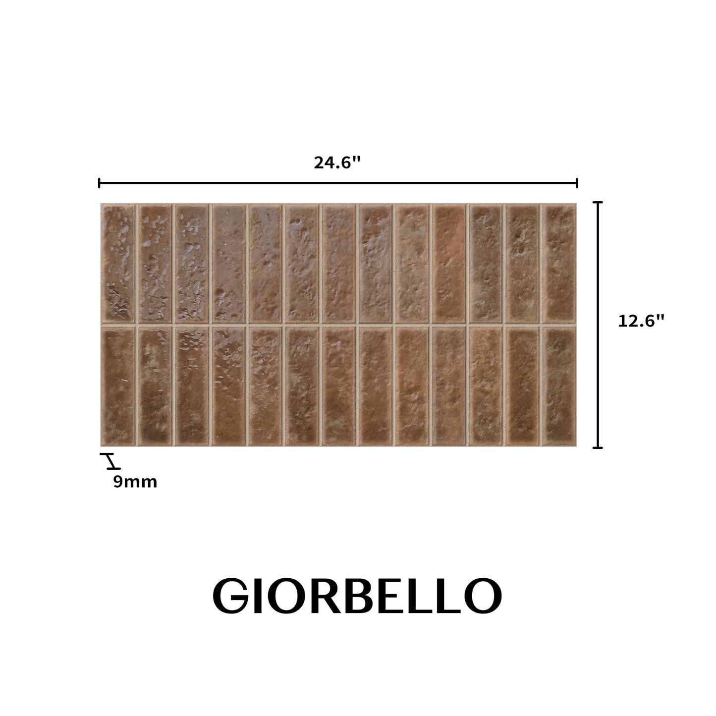 12” x 24” Spanish Villora Glazed Porcelain Wall Tile