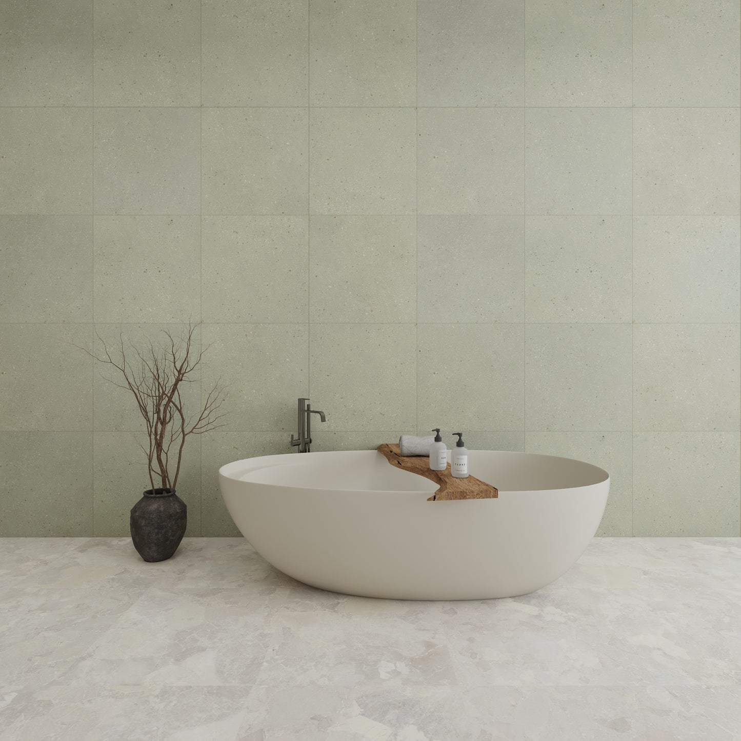 24" x 24" Italian Geology Matte Stone Look Porcelain Floor and Wall Tile