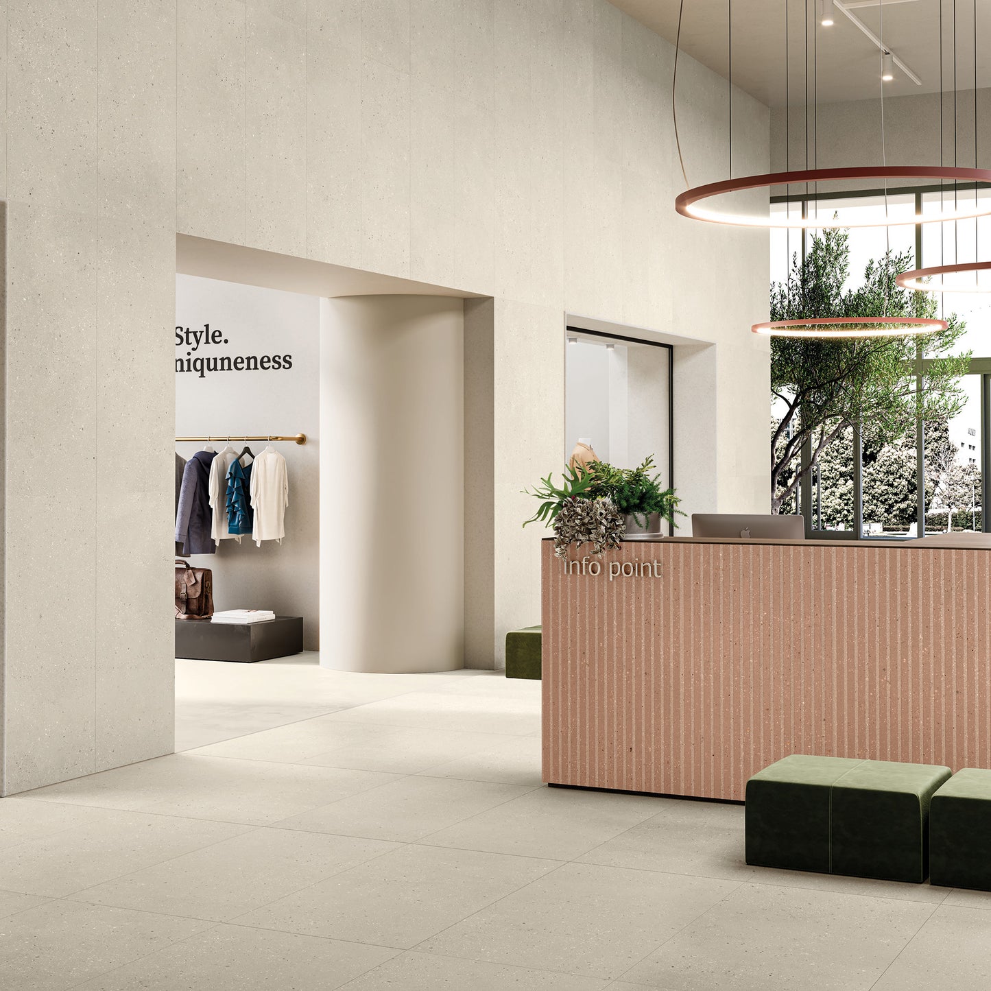 24" x 24" Italian Geology Matte Stone Look Porcelain Floor and Wall Tile