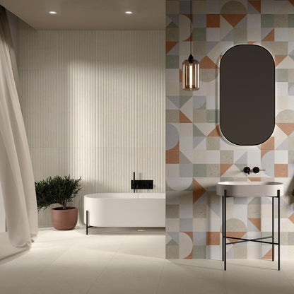 24" x 24" Italian Geology Matte Stone Look Porcelain Floor and Wall Tile