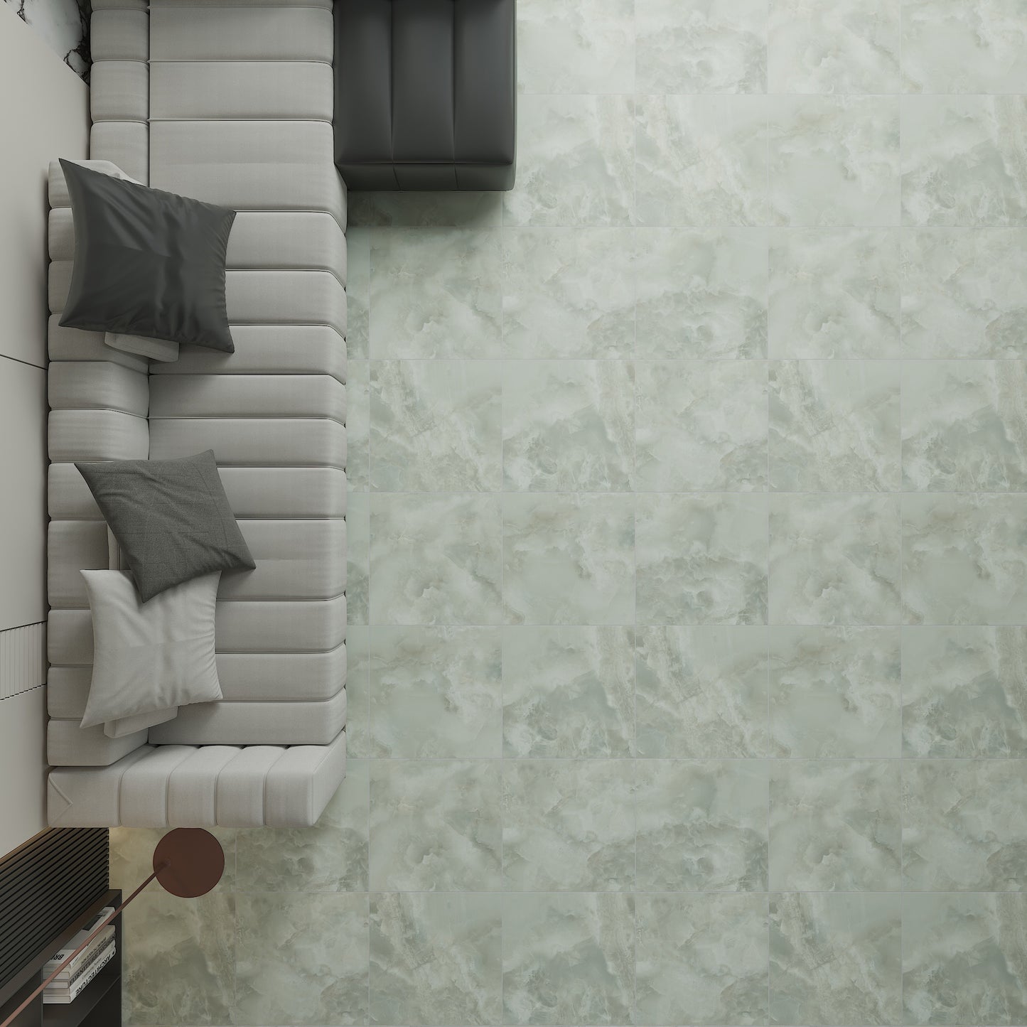 24" x 24" Italian Onyx Marble Look Porcelain Floor and Wall Tile