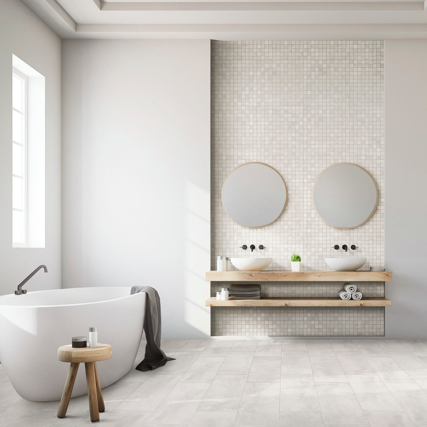 12” x 24” Italian Mélange Porcelain Floor and Wall Tile