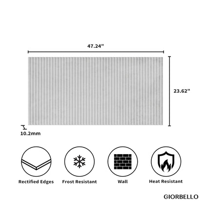 24" x 48" Spanish Iconic 3D Matte Concrete Look Porcelain Wall Tile