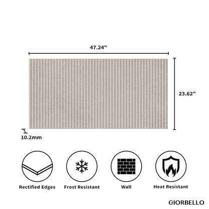 24" x 48" Spanish Iconic 3D Matte Concrete Look Porcelain Wall Tile