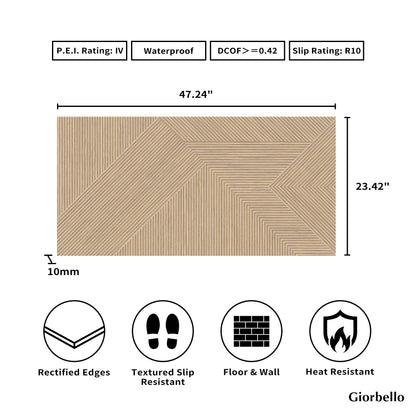 24" x 48" Spanish Nook Matte Porcelain Floor and Wall Tile
