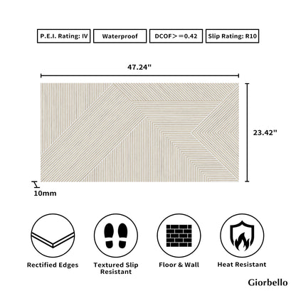 24" x 48" Spanish Nook Matte Porcelain Floor and Wall Tile