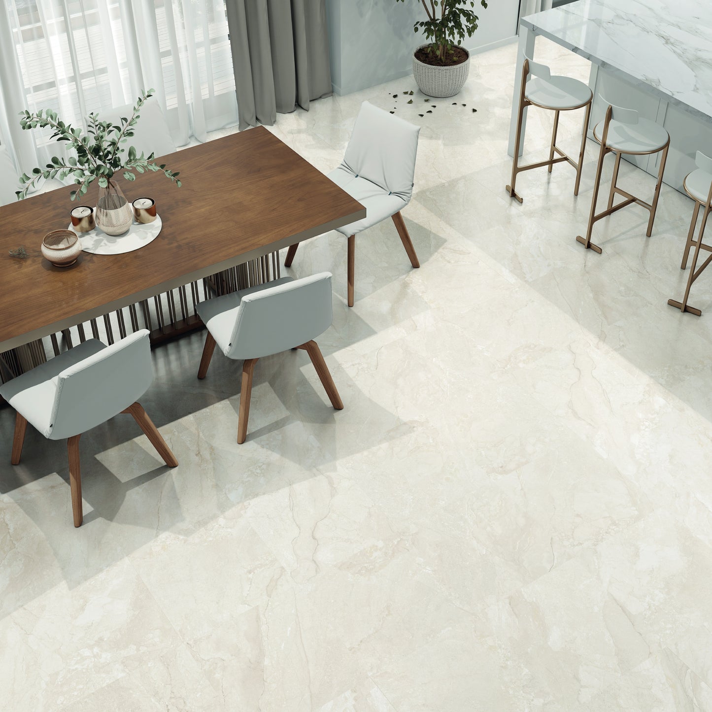24” x 24” Spanish Callas Matte Stone Look Porcelain Floor and Wall Tile