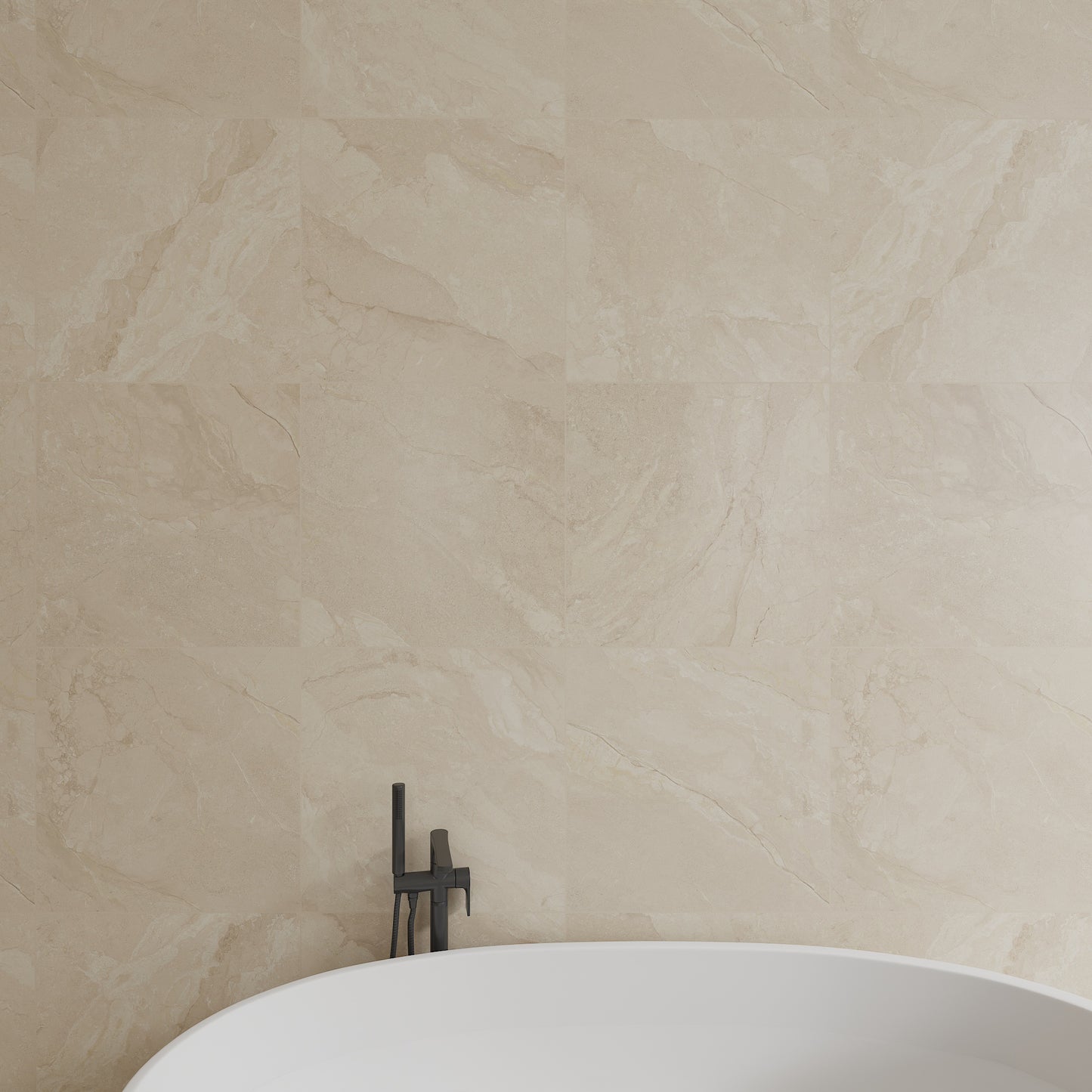 24” x 24” Spanish Callas Matte Stone Look Porcelain Floor and Wall Tile