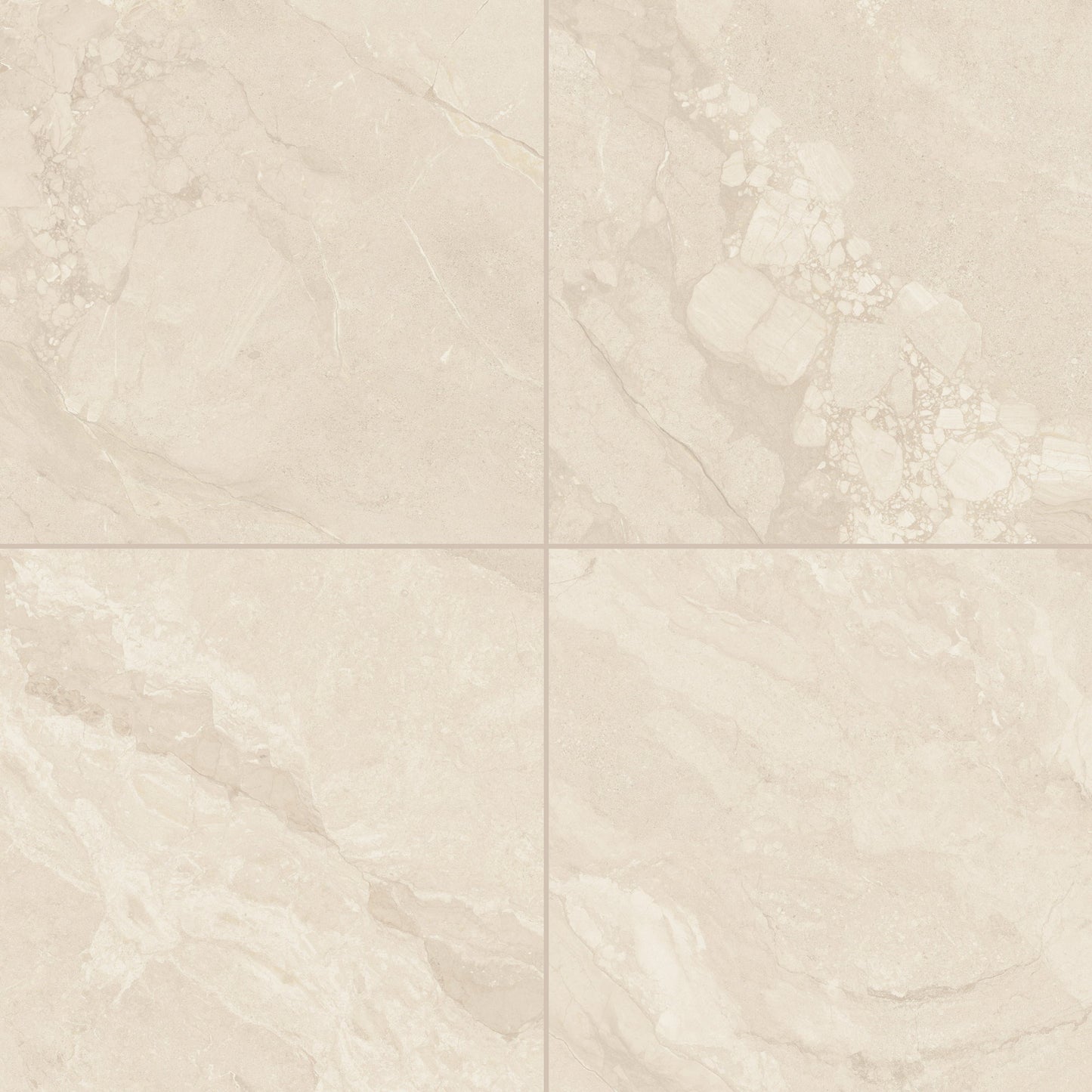 24” x 24” Spanish Callas Matte Stone Look Porcelain Floor and Wall Tile