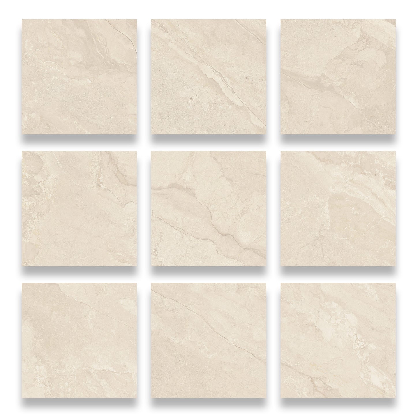 24” x 24” Spanish Callas Matte Stone Look Porcelain Floor and Wall Tile