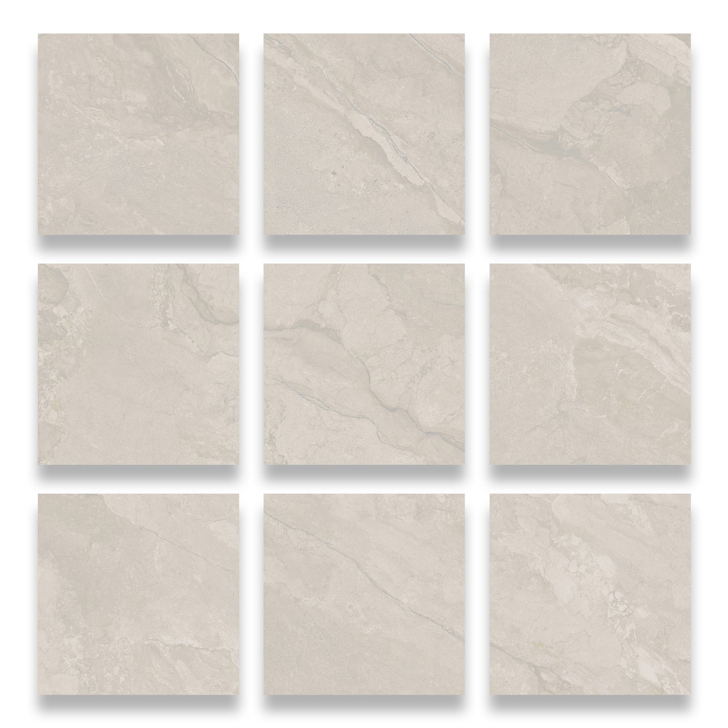 24” x 24” Spanish Callas Matte Stone Look Porcelain Floor and Wall Tile