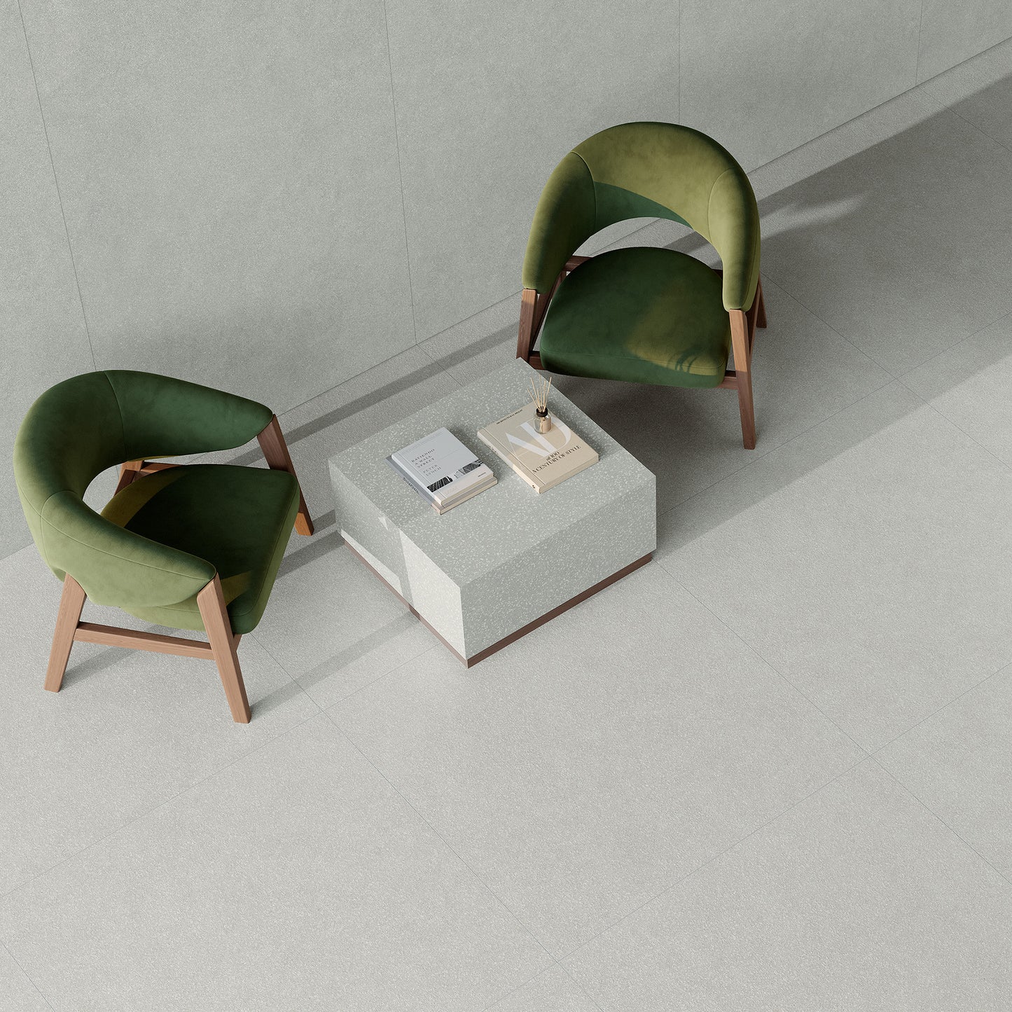 24” x 24” Spanish Koyoto Matte Stone Look Porcelain Floor and Wall Tile