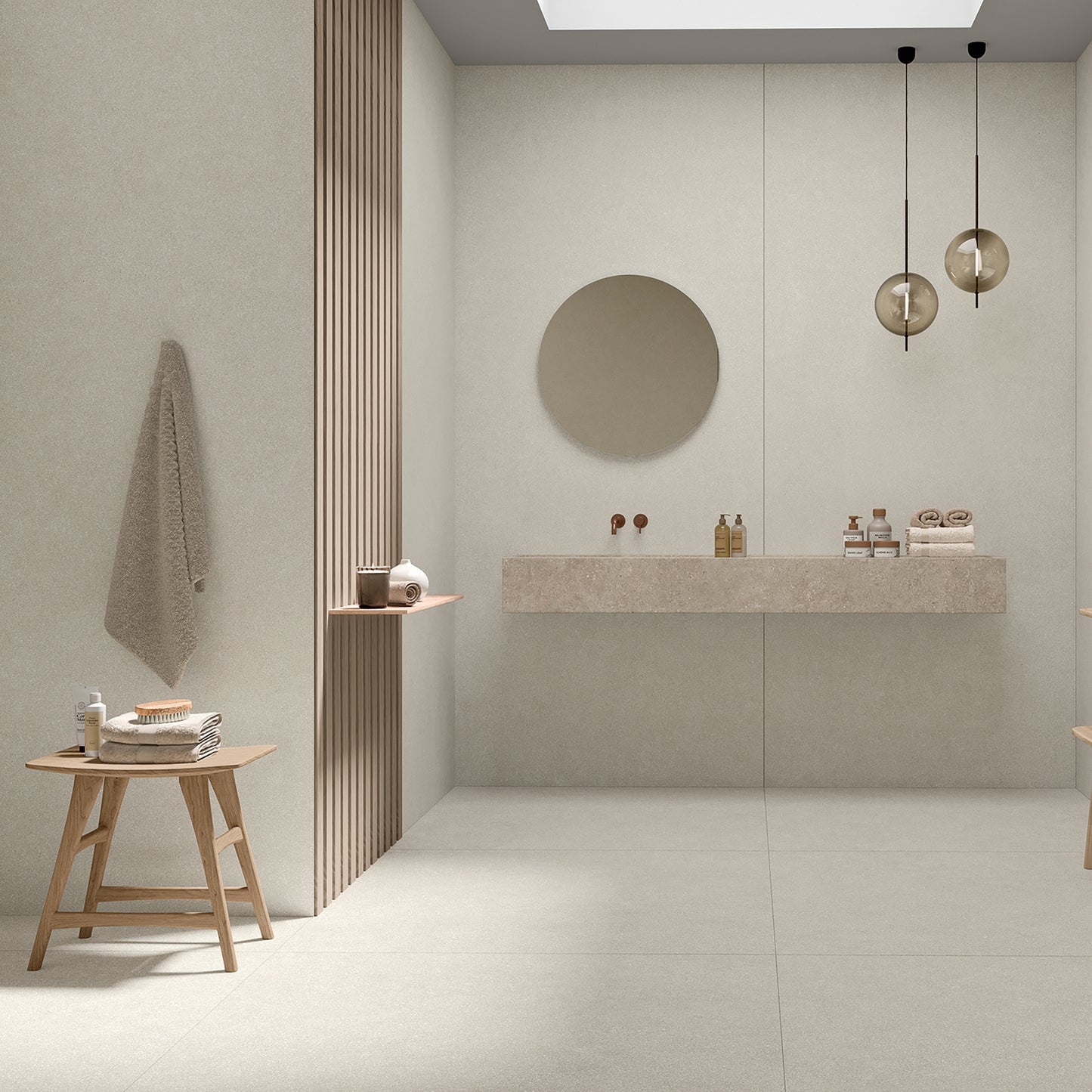 24” x 24” Spanish Koyoto Matte Stone Look Porcelain Floor and Wall Tile