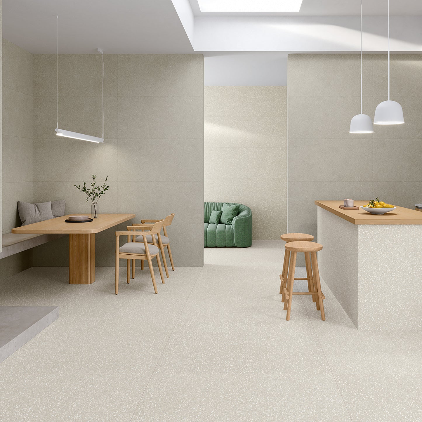 24” x 24” Spanish Koyoto Matte Stone Look Porcelain Floor and Wall Tile