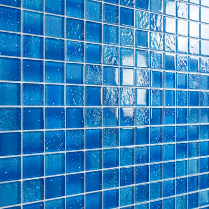 12” x 12” Starlight Glow-in-the-Dark Pool & Wall Glass Mosaic Tile
