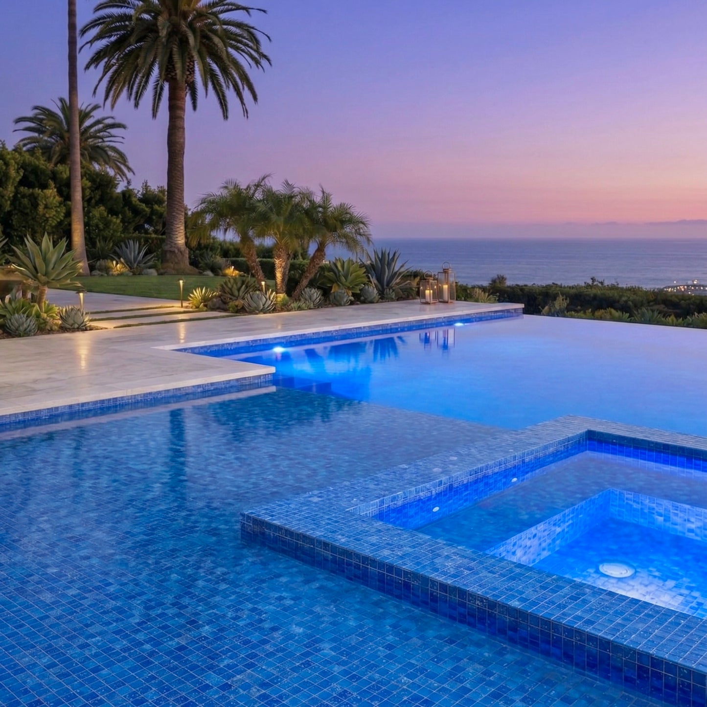12” x 12” Starlight Glow-in-the-Dark Pool & Wall Glass Mosaic Tile